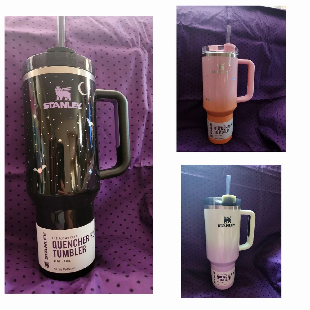 Stanley Halloween Tumbler Cup 40oz H2.0 Flowstate Quencher Bundle Of 3 New
